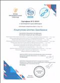 Сертификат о прохождении курса вебинаров по пяти образовательным областям